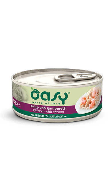 Oasy Specialità Naturale Pollo con Gamberetti 150g Umido per Gatti Oasy Specialità Naturale Pollo con Gamberetti 150g Umido per Gatti